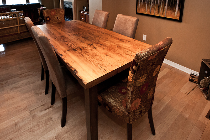 Reclaimed threshing floor wood table_naCoille Studio