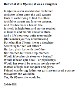 But what if in Ulysses, it was a daughter