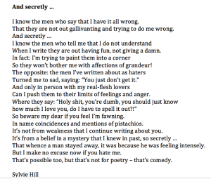 and secretly